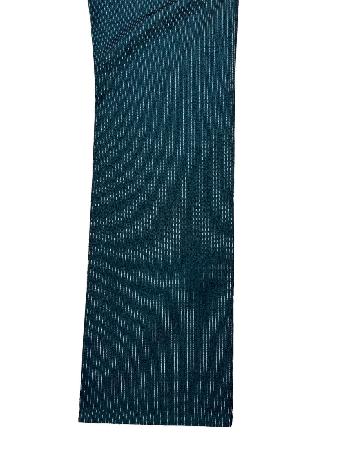 Vintage Paul Smith Jeans Shiny Dark Green Striped Pant Size US 28 / EU 44 - 17 Thumbnail