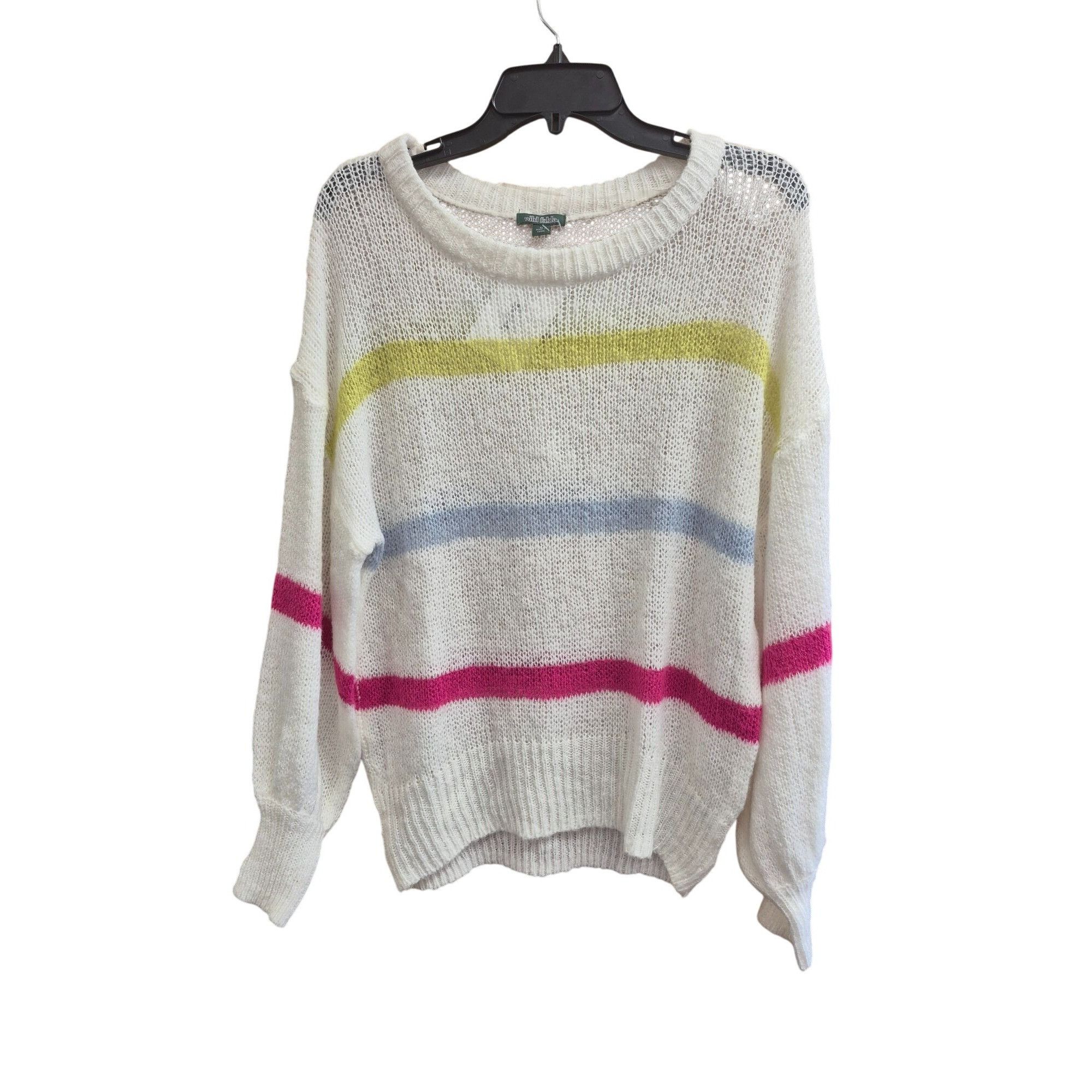 Other Wild Fable Womens Striped Crewneck Oversized Pullover Sweate Size M / US 6-8 / IT 42-44 - 4 Thumbnail