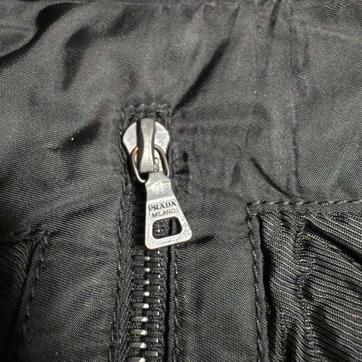 Prada Black Prada Nylon Overcoat Size US L / EU 52-54 / 3 - 10 Thumbnail