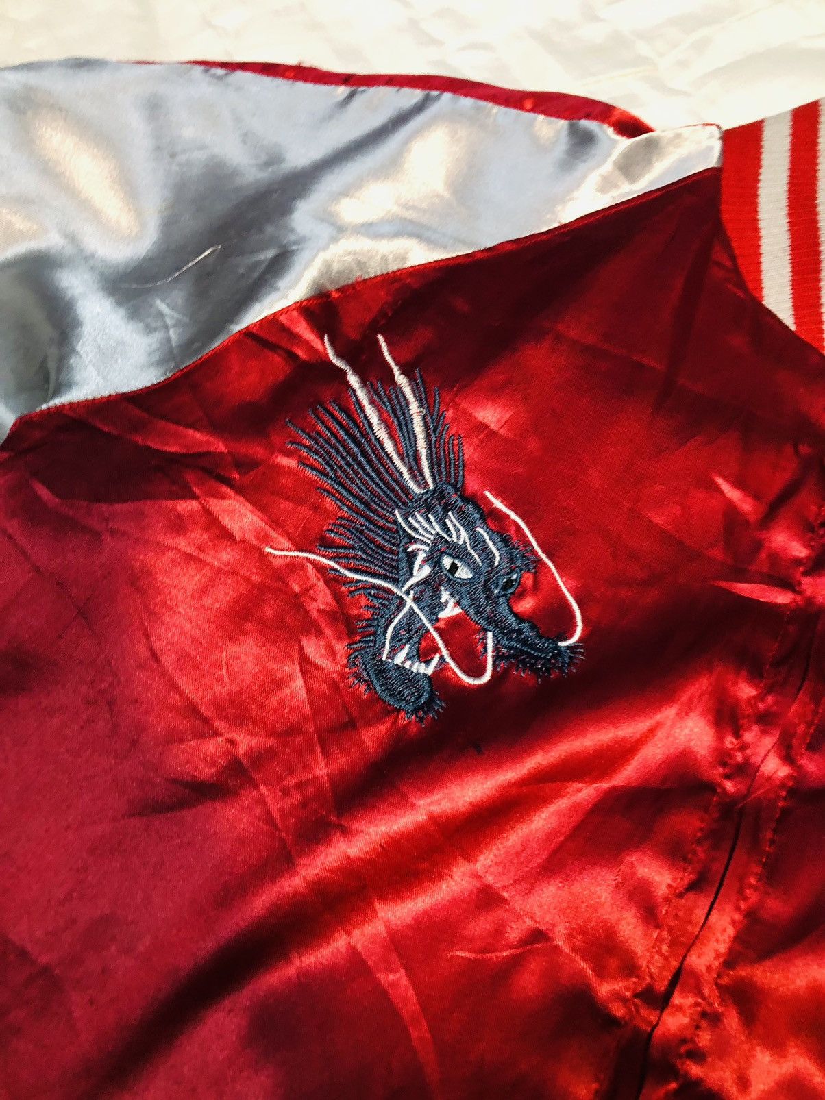 Japanese Brand Vintage Dragon Sukajan Embroidery Jacket By Jimmy Dragon (7) Size US L / EU 52-54 / 3 - 6 Thumbnail