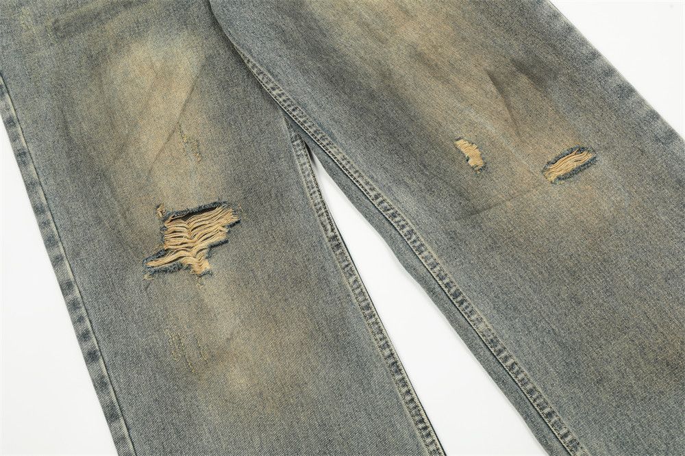 Japanese Brand × Jean Men's heavy washed distressed punk ripped jeans Size US 32 / EU 48 - 6 Thumbnail