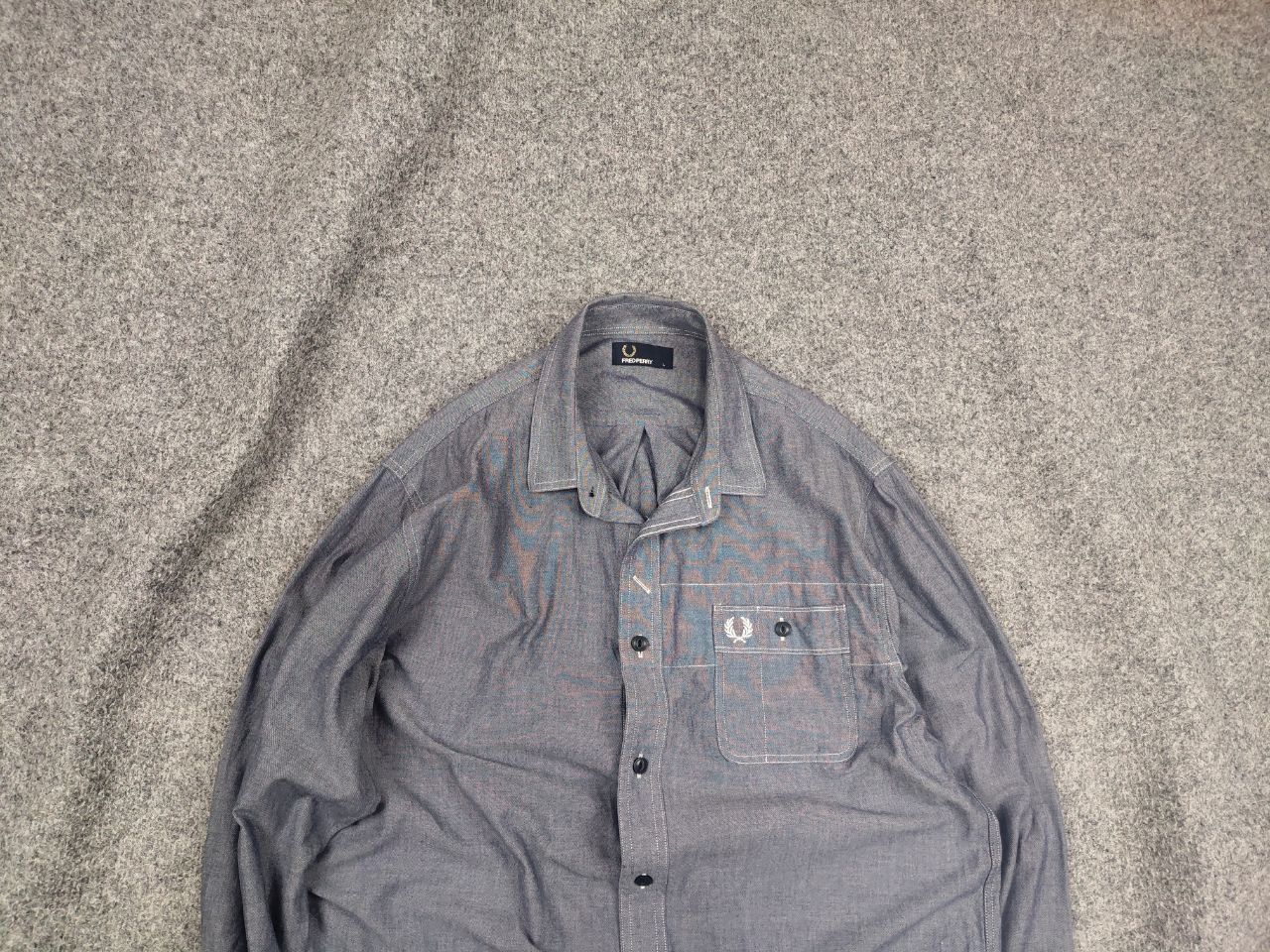 Fred Perry Fred Perry Logo Long sleeve button blue classic fit shirt Size US L / EU 52-54 / 3 - 2 Thumbnail