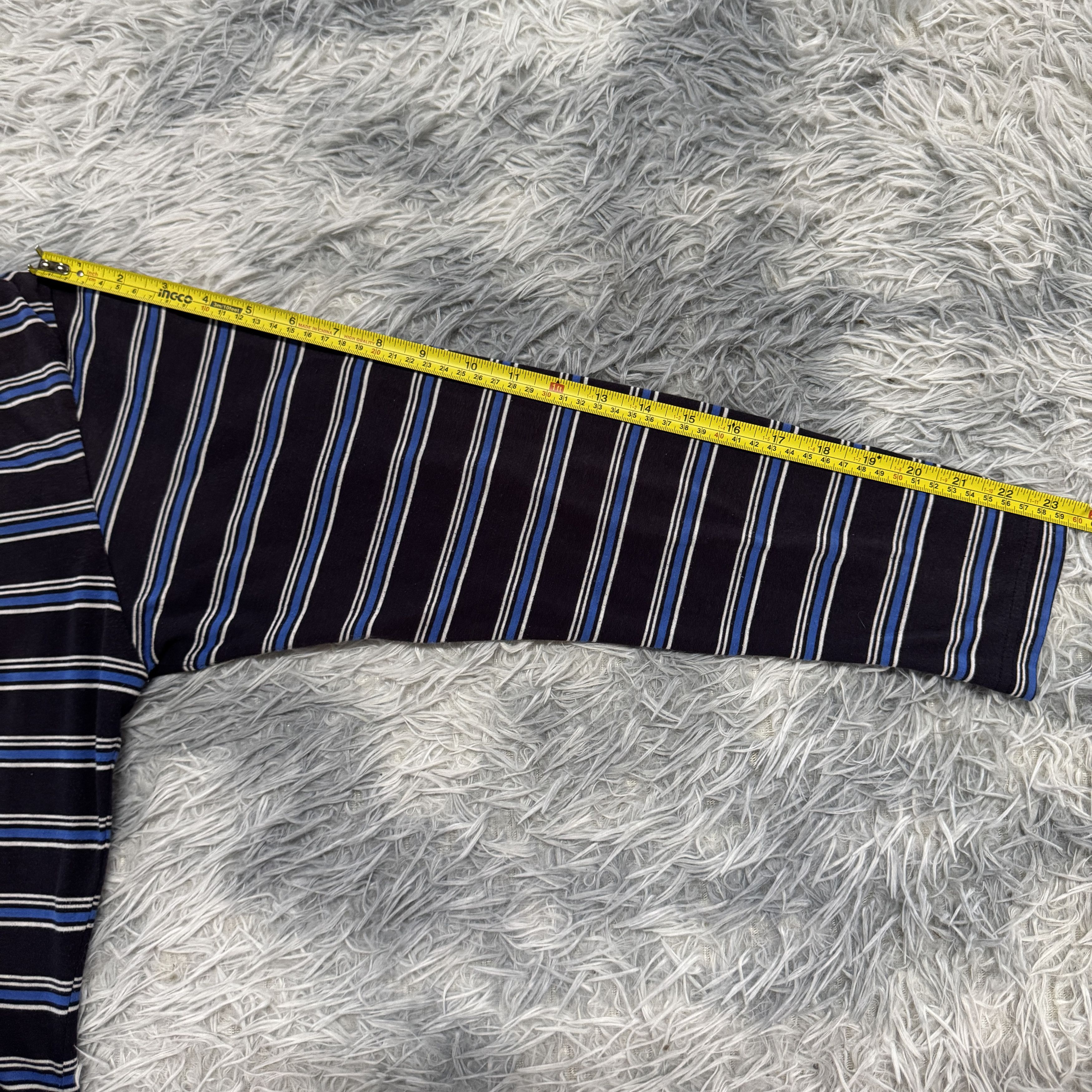Converse Kobain Style Converse Striped Long Sleeve Sunfaded Tshirt Size US L / EU 52-54 / 3 - 7 Thumbnail