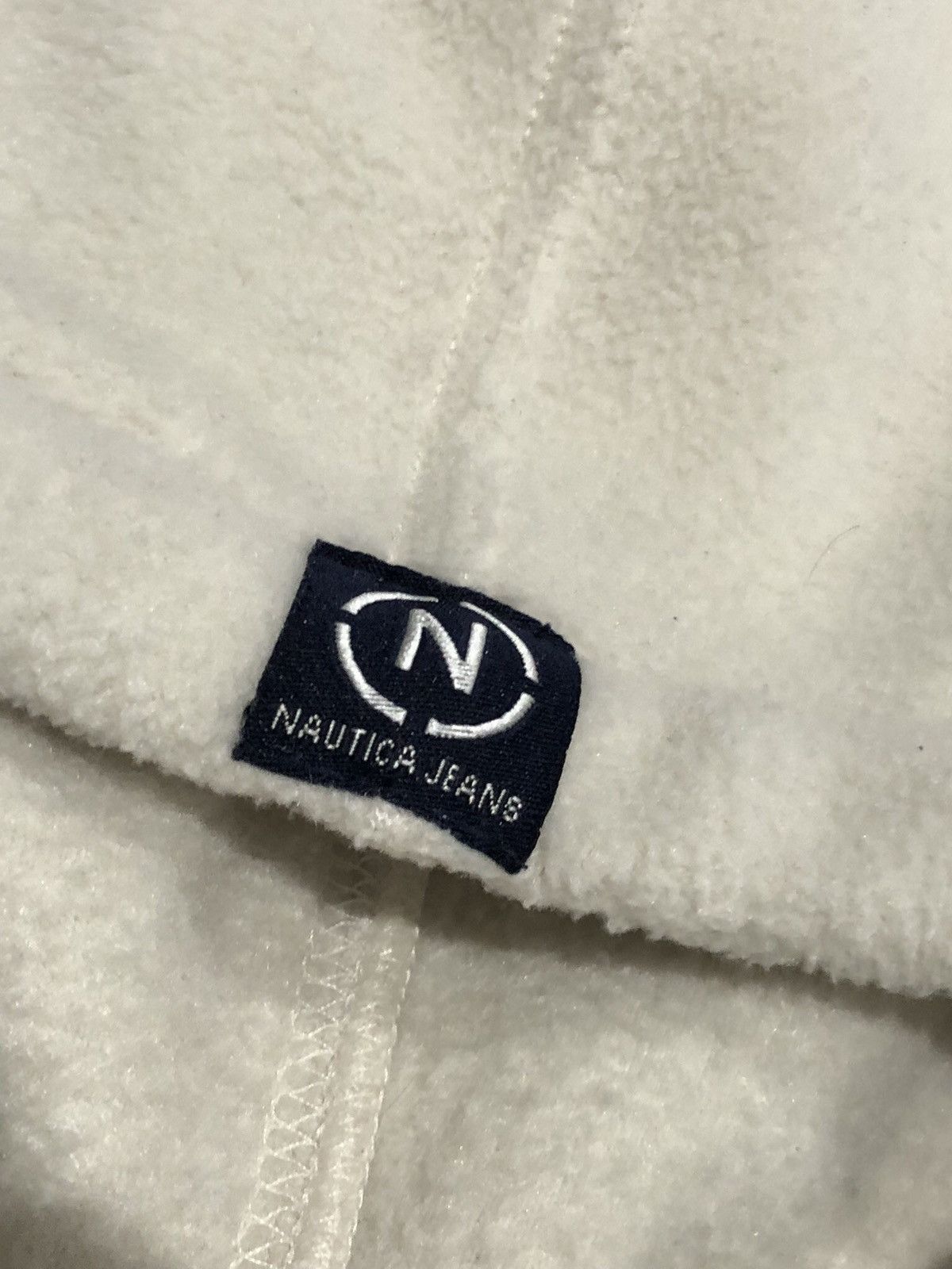 Nautica × Vintage 90s Nautica Jeans Co Fleece Hoodie Size US L / EU 52-54 / 3 - 7 Thumbnail