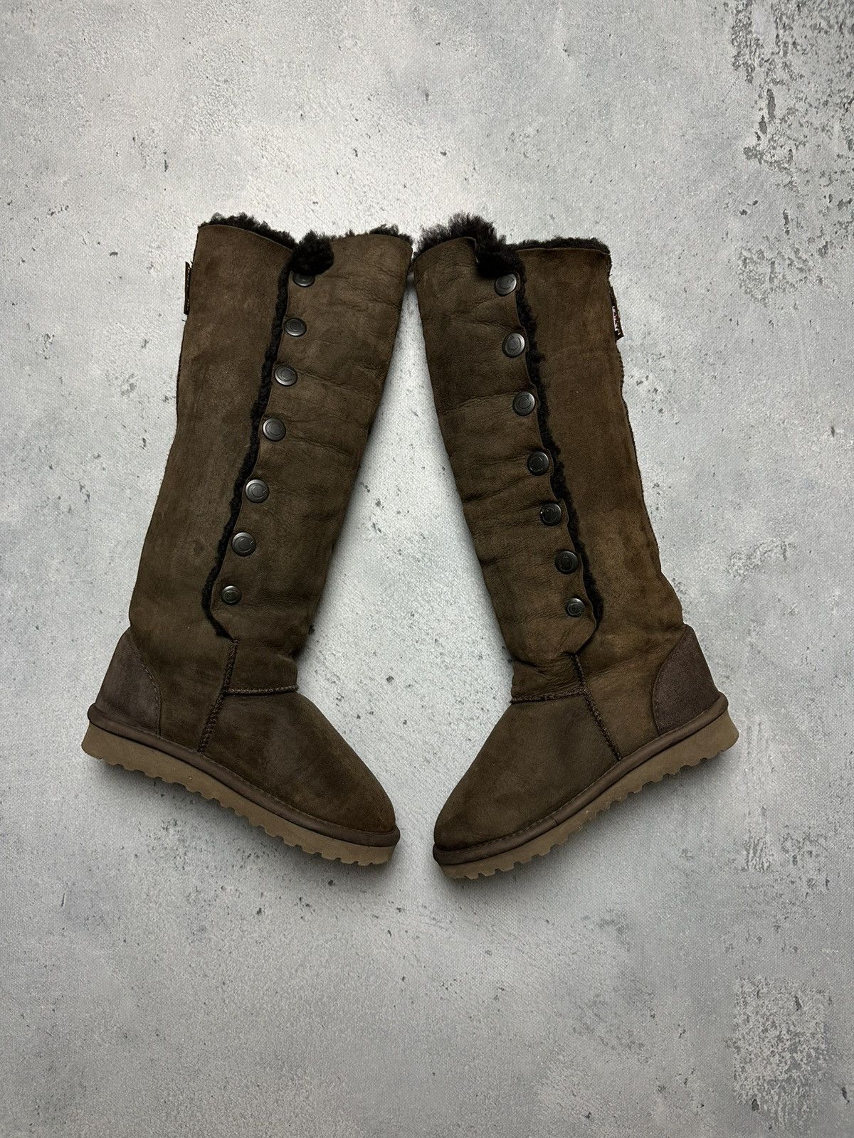 Vintage Celtic &Co Popper Sheepskin Boots - Knee Height Lux Size US 7 / IT 37 - 5 Thumbnail