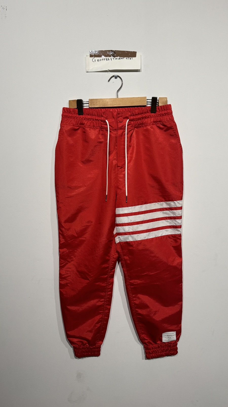 Thom Browne Thom Browne Red Ripstop 4-Bar Track Pants - Size 3 Size US 34 / EU 50 - 1 Thumbnail