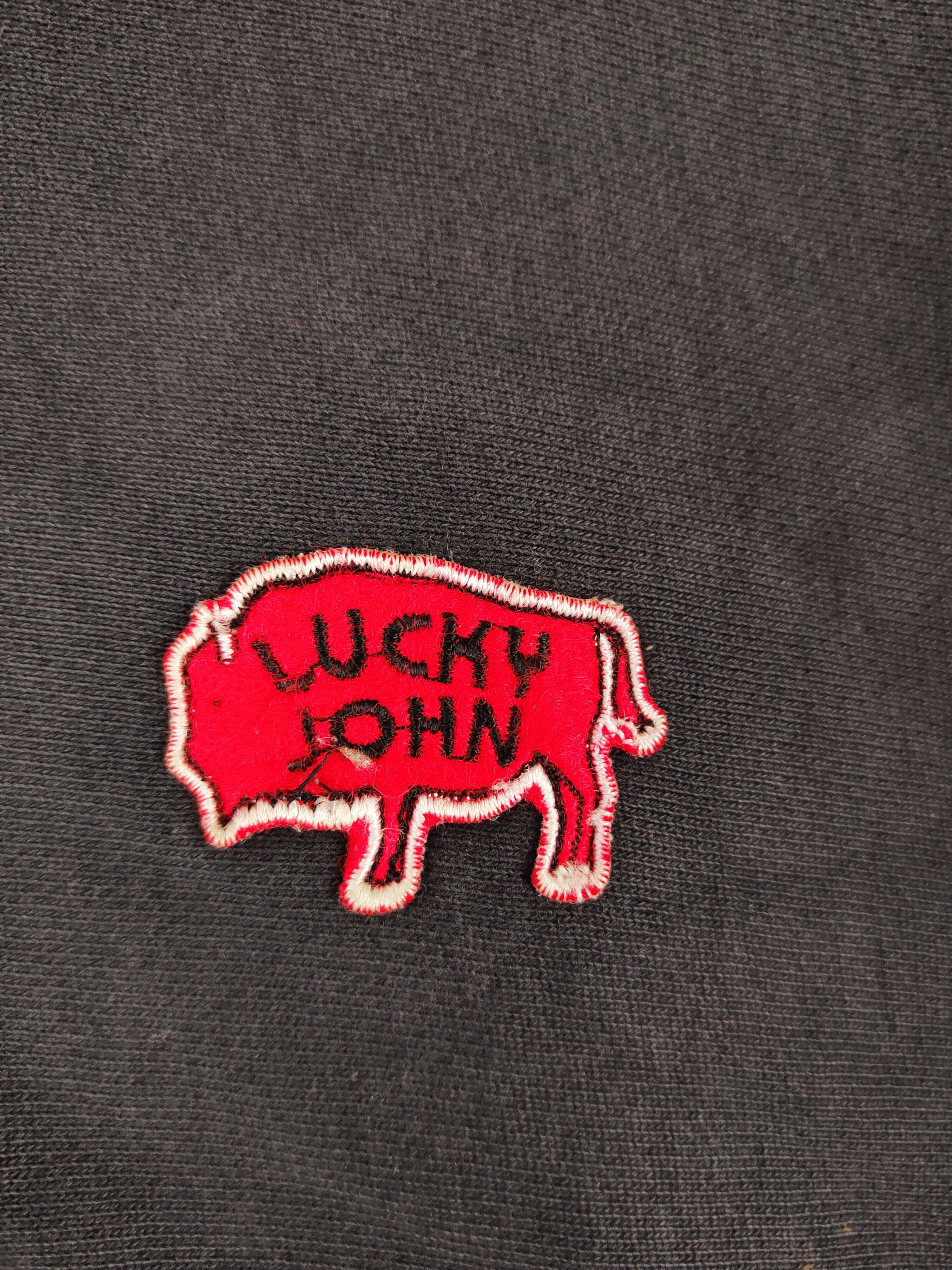Japanese Brand × Vintage Japanese Brand Black Faded Lucky John Hoodie Sweaters Size US L / EU 52-54 / 3 - 2 Thumbnail
