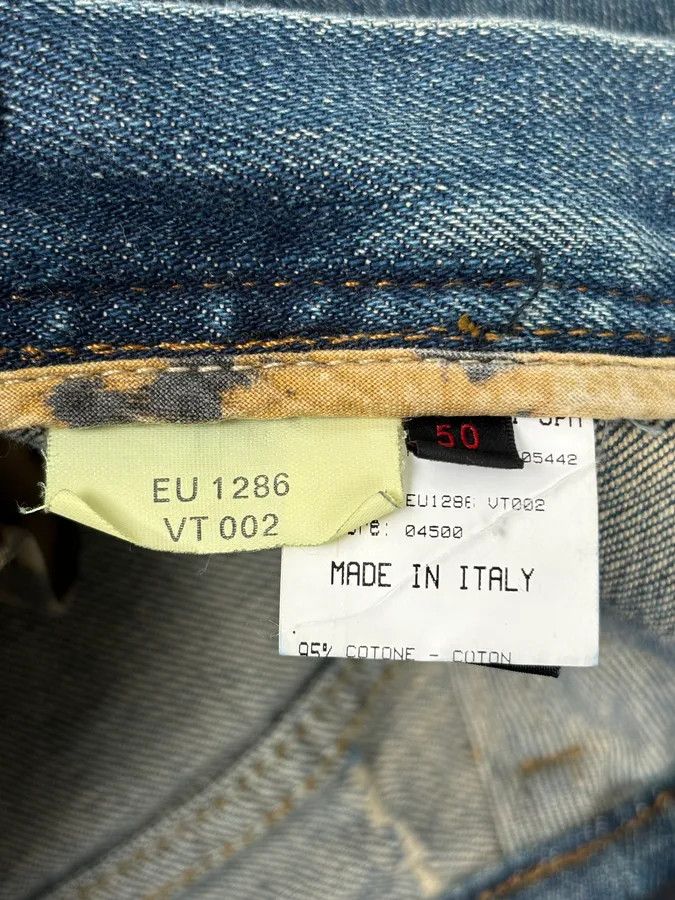Roberto Cavalli 2000s Roberto Cavalli Blue Straight Contrast Side Stripe Denim Jeans Size US 32 / EU 48 - 11 Thumbnail