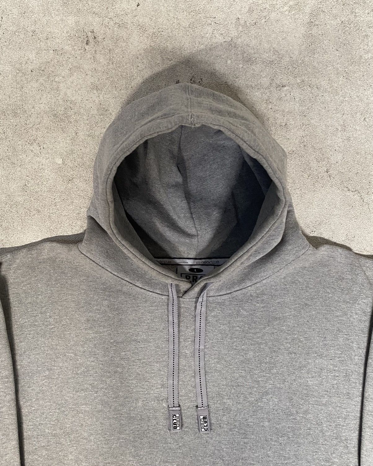 Other 2000s Vtg Pro Club Heavyweight Heather Grey Boxy Hoodie Size US M / EU 48-50 / 2 - 2 Thumbnail