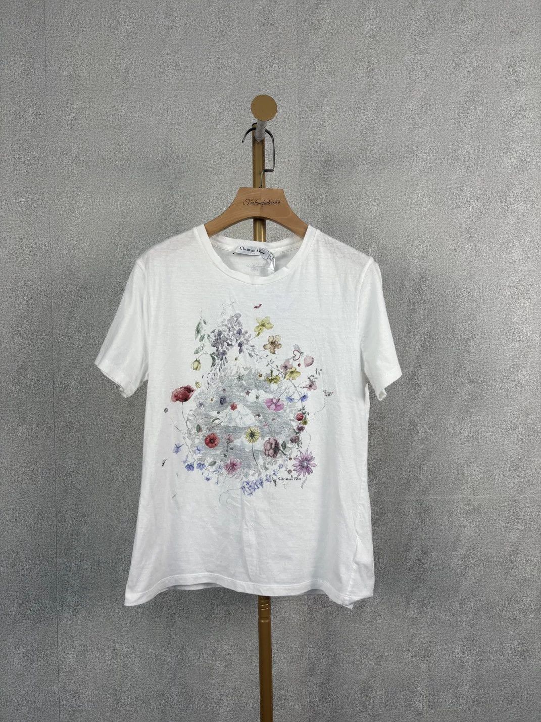 Dior white floral print short sleeve shirt Size US S / EU 44-46 / 1 - 1 Thumbnail