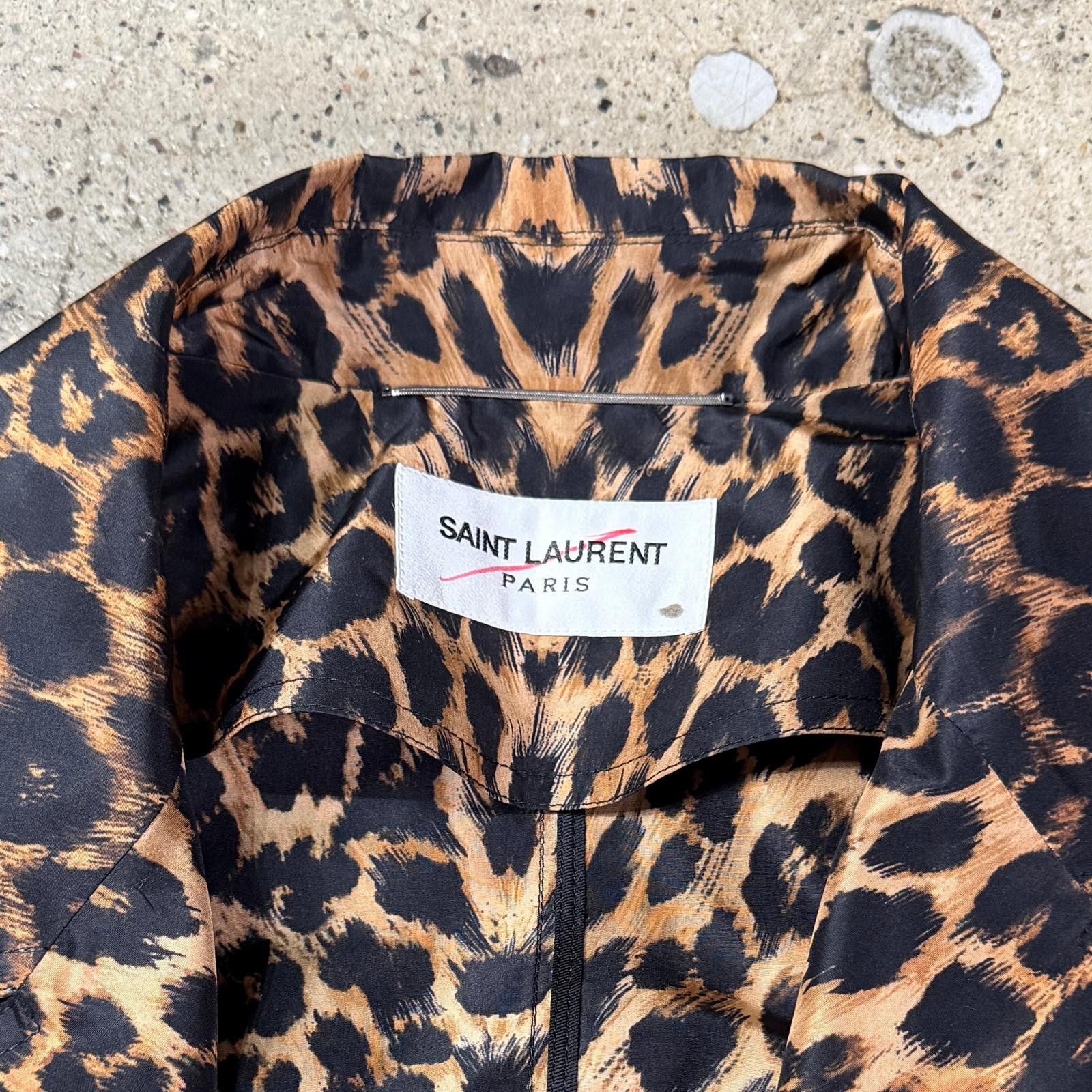 Saint Laurent Paris Saint Laurent Lightweight Cheetah Print Trench Coat Size US L / EU 52-54 / 3 - 6 Thumbnail