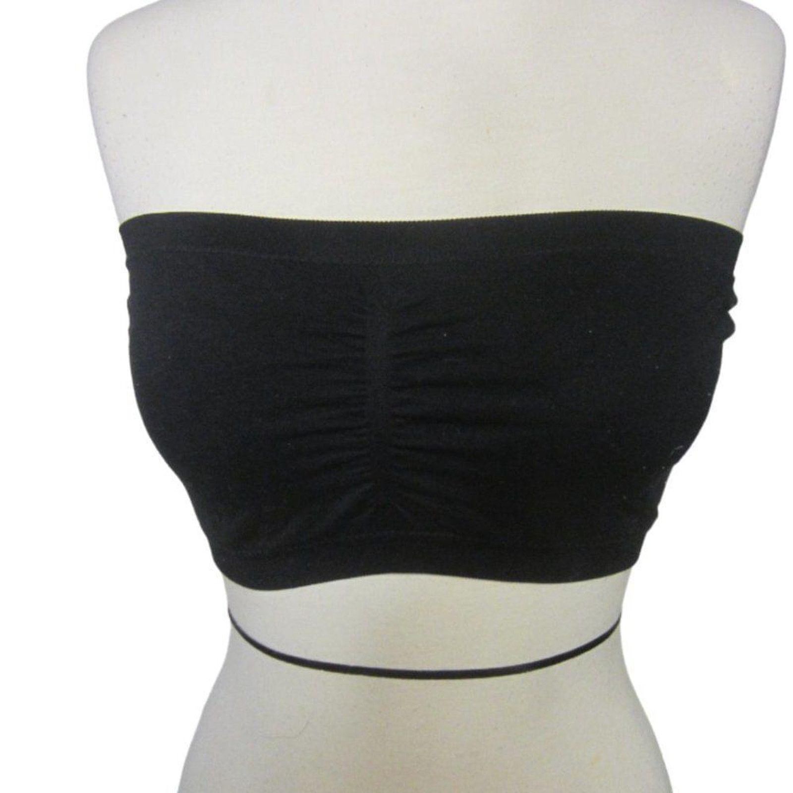Other Black Strapless Bandeau Tube Top Seamless Stretch Basic Size ONE SIZE - 2 Thumbnail