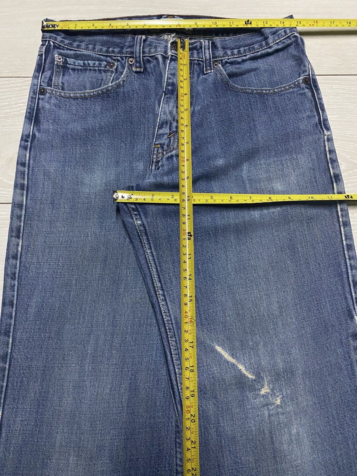 Levi's Made & Crafted Vintage Levis Signature Blue Wash Distressed Loose Jeans Size US 29 - 10 Thumbnail