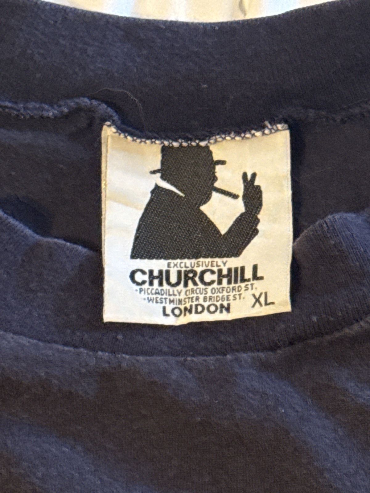 Vintage Vintage 90s London Churchill Embroidered Tee XL Size US XL / EU 56 / 4 - 4 Thumbnail
