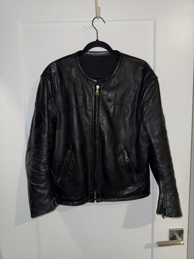 Maison Margiela Leather Cafe Racer Jacket Size US L / EU 52-54 / 3 - 1 Thumbnail
