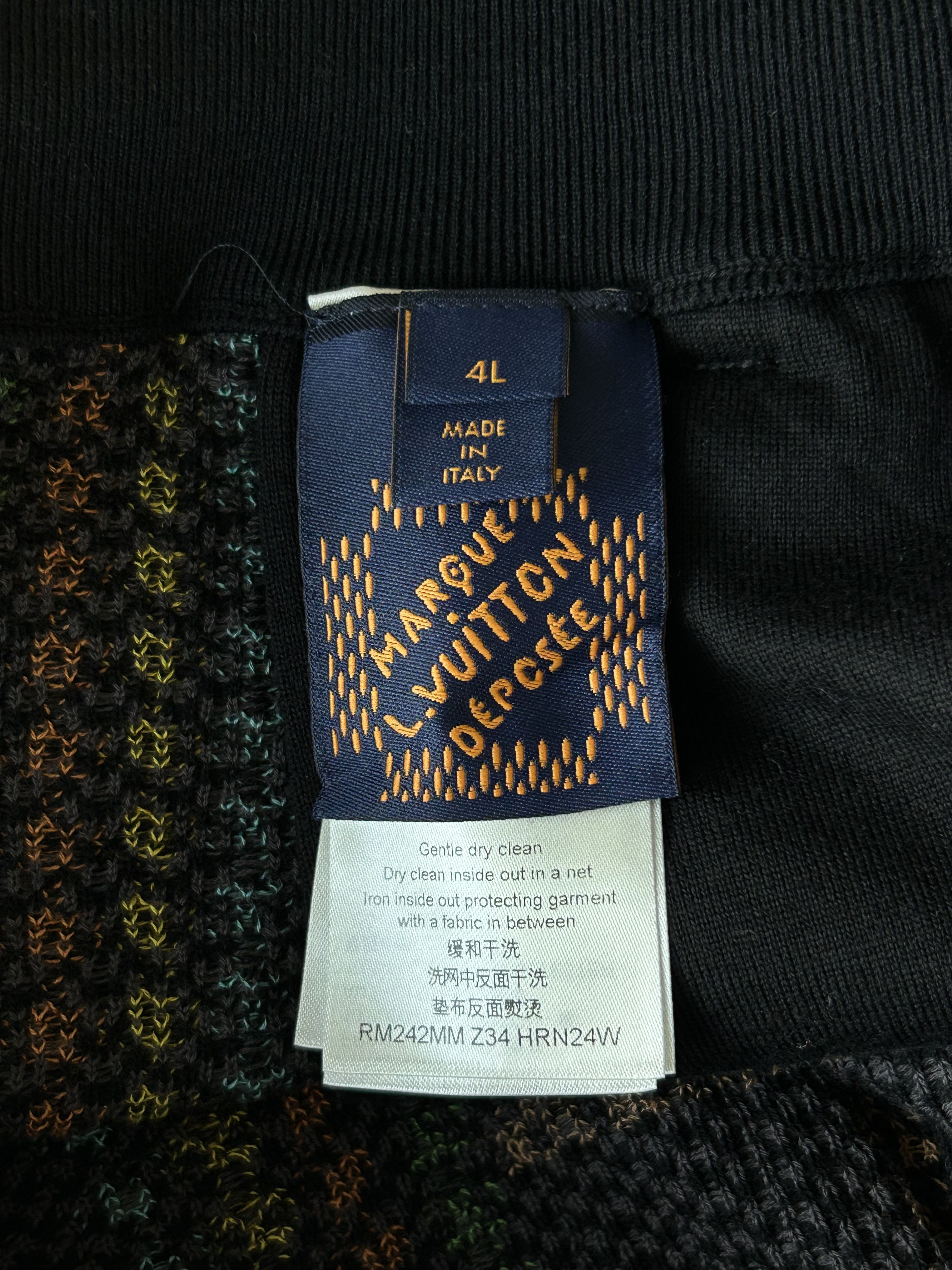 Louis Vuitton Louis Vuitton Black & Multicolor Damier Knit Shorts Size US 40 / EU 56 - 4 Thumbnail