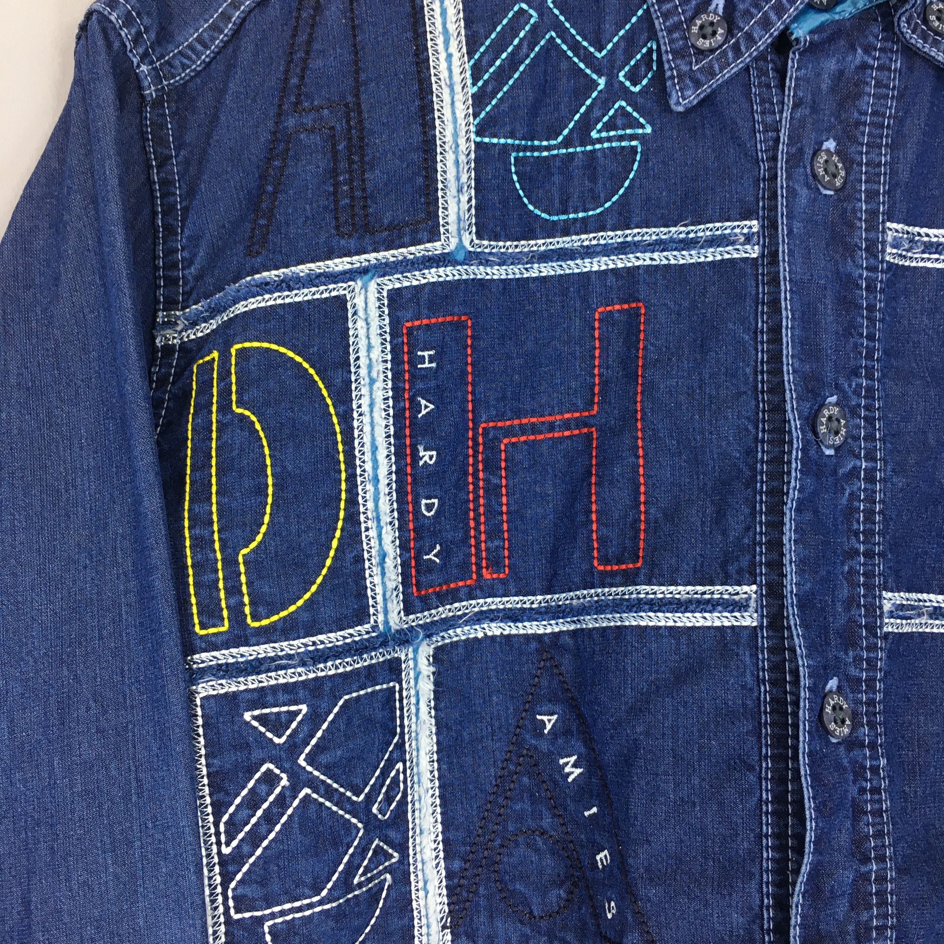 Designer Vintage 90s Hardy Amies Sports Denim Shirt Large Size US L / EU 52-54 / 3 - 4 Thumbnail