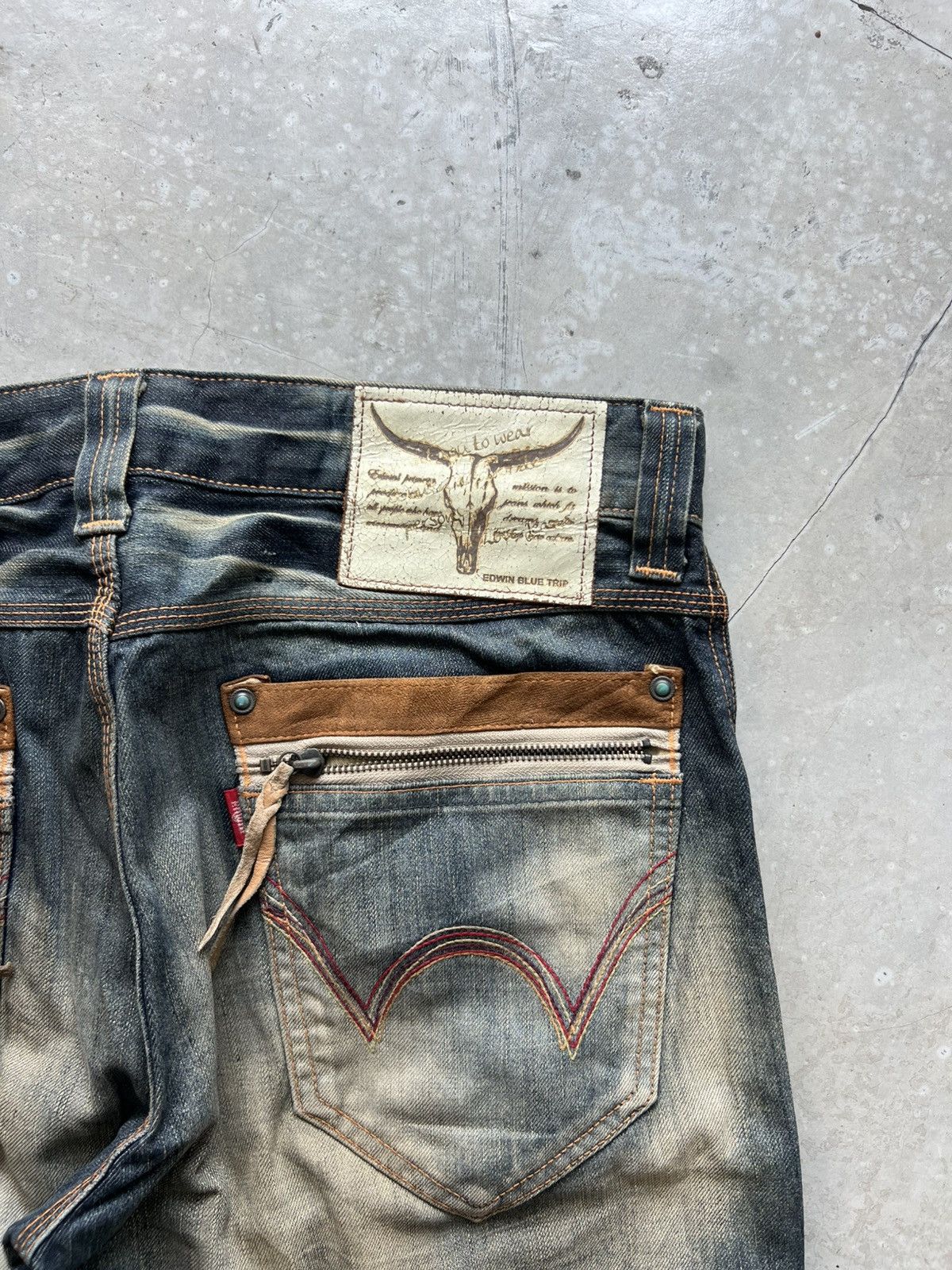 Edwin Edwin Blue Trip Tag size 34 Actual 36x29.5 Size US 34 / EU 50 - 7 Thumbnail