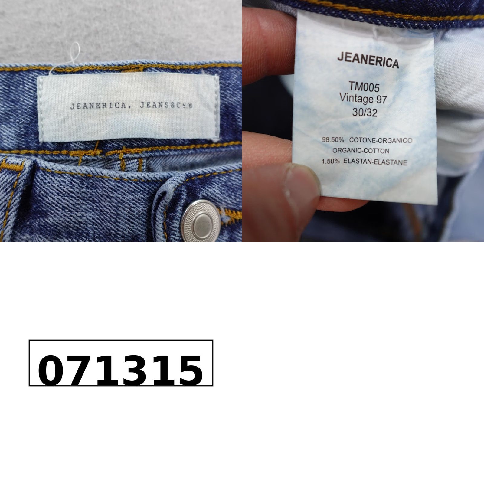 JEANERICA VINTAGE Jeanerica Jeans Womens Blue Denim 97 Straight Organic Cotton Flex 30x32 Size 30" / US 8 / IT 44 - 9 Thumbnail