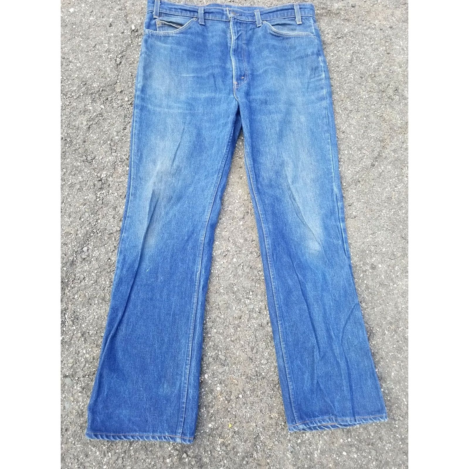 Levi's VINTAGE Levi's 517 Jeans 38x32 Orange Tab USA Made In USA Denim Bootcut 80s Mens Blue 5-Pocket Distressed Size US 38 / EU 54 - 2 Thumbnail