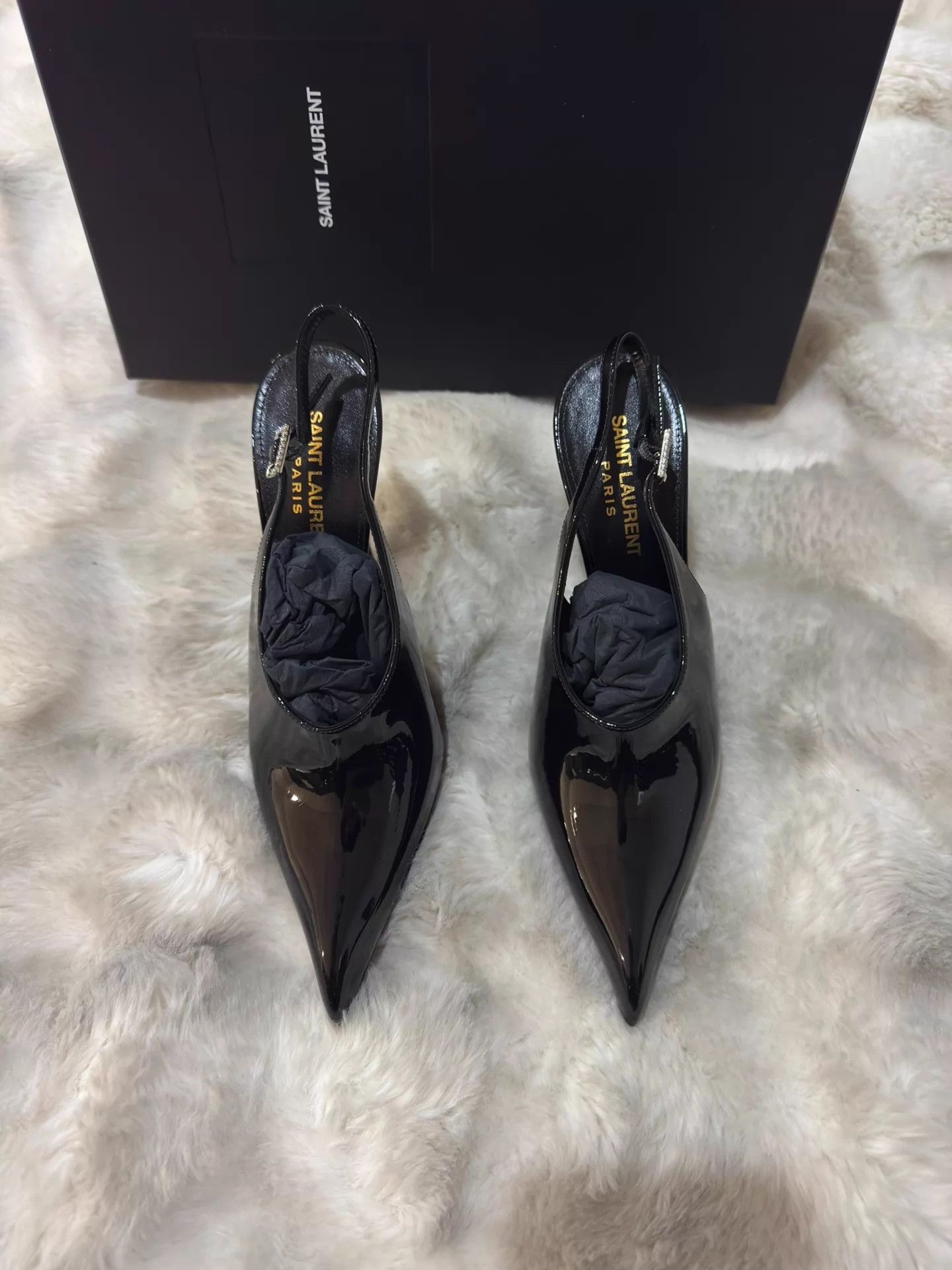 Yves Saint Laurent YSL New Crystal Patent Leather Heels 36 Size US 5.5 / IT 35.5 - 5 Thumbnail