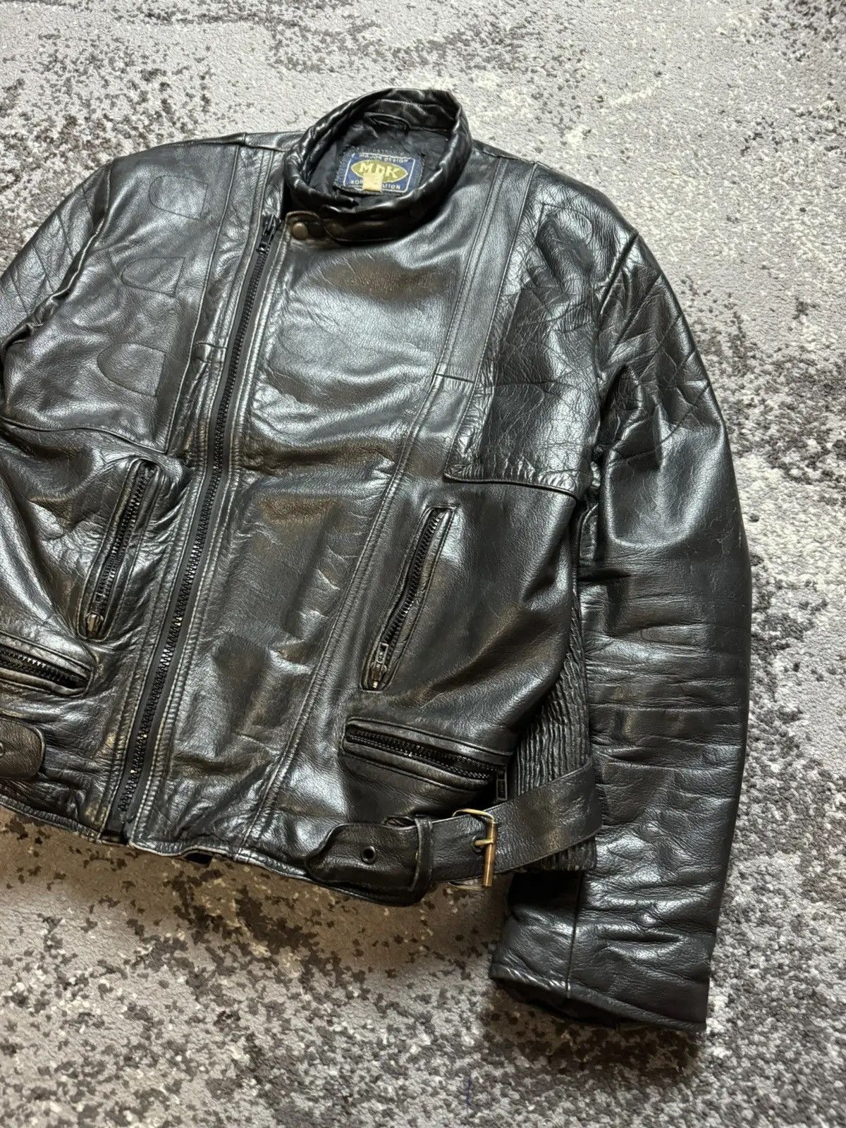 Japanese Brand × Vintage Vintage Y2K Leather Motorcycle Opium Owens Style LGB Bomber Size US S / EU 44-46 / 1 - 2 Thumbnail