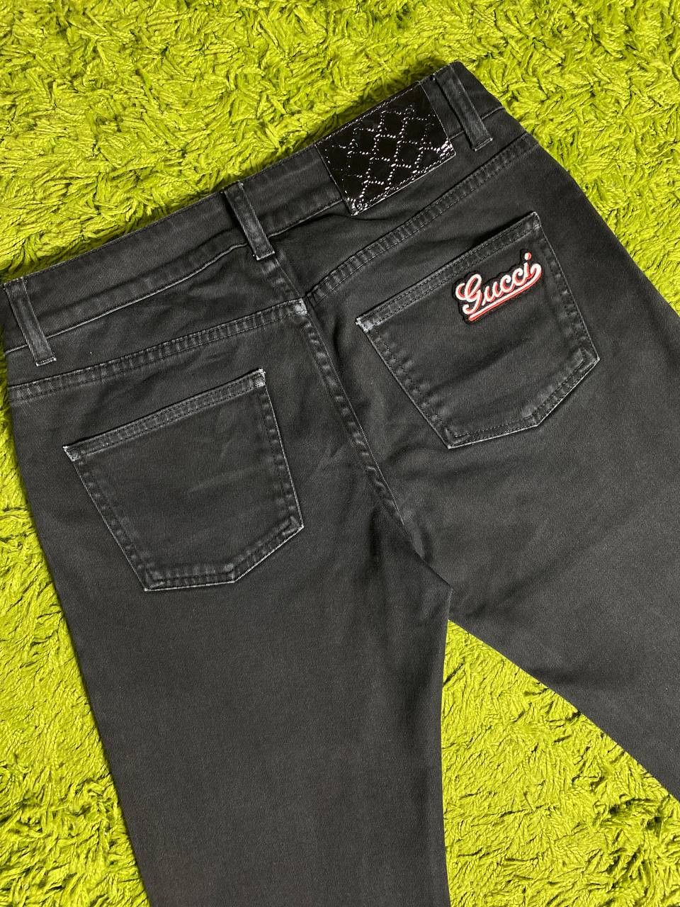Gucci Gucci Pocket Logo GG Black Denim Jeans Vintage Y2K Women Size 28" / US 6 / IT 42 - 2 Thumbnail