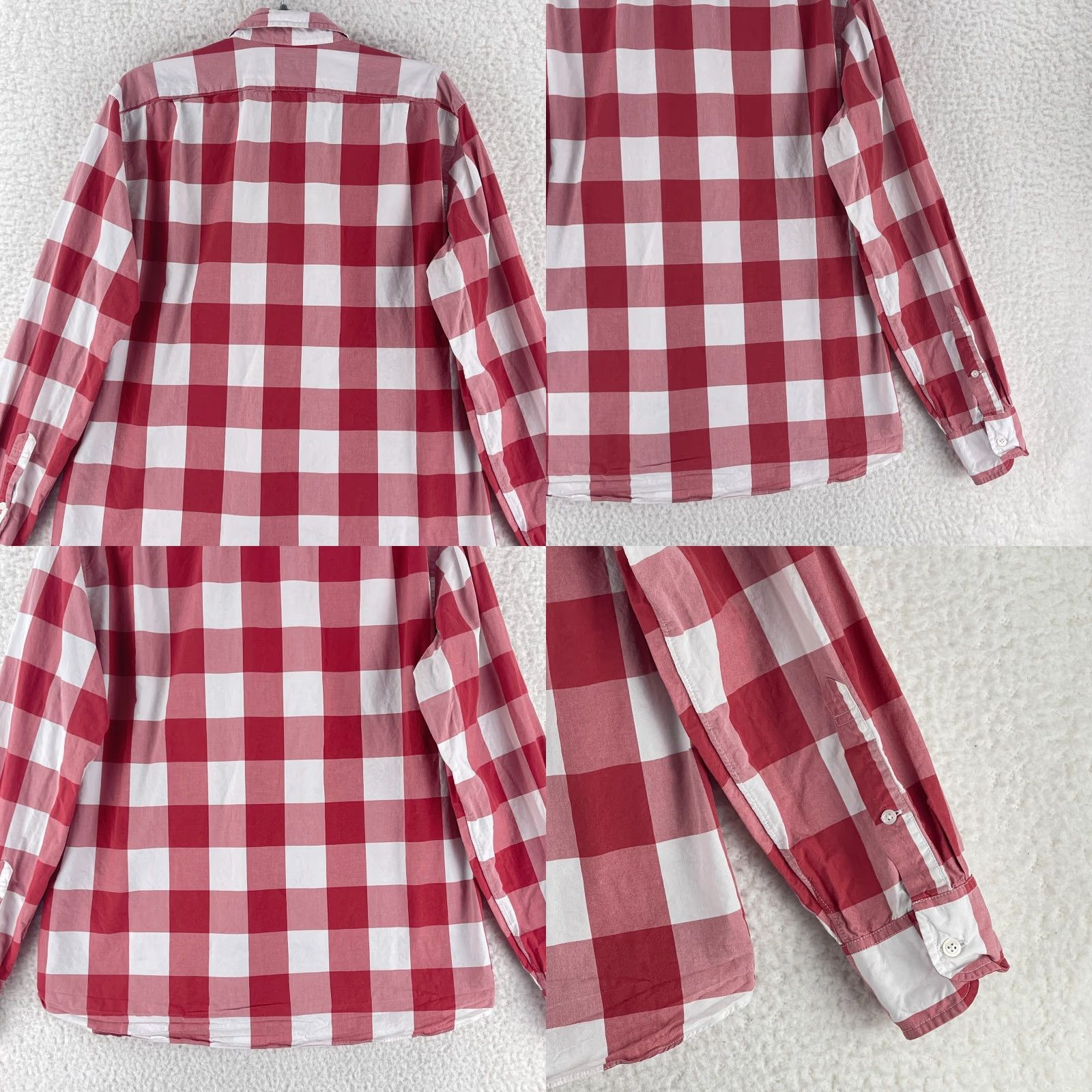 J.Crew J. Crew Button-Up Shirt Men Large Red Plaid Print Long Sleeve 100% Cotton Casual Size US L / EU 52-54 / 3 - 9 Thumbnail