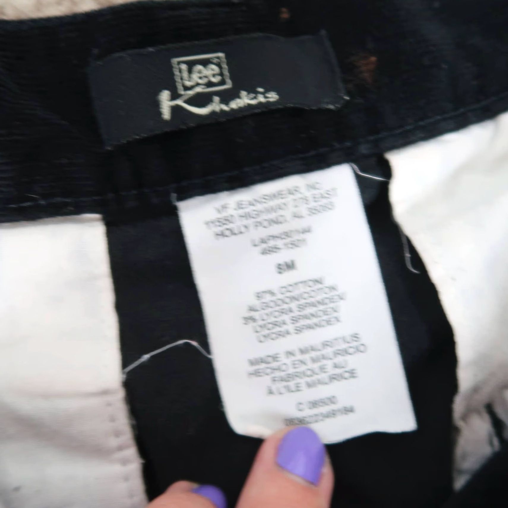 Lee VINTAGE 90s Lee black corduroy velvet straight leg pants 8 Size 28" / US 6 / IT 42 - 4 Thumbnail