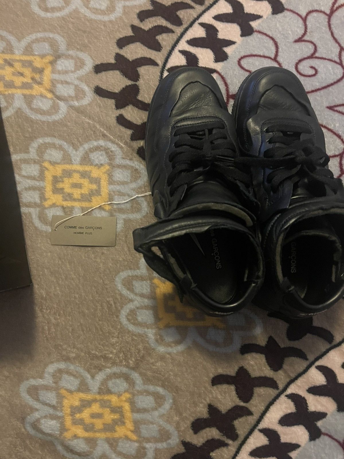Comme des Garcons Homme Plus Nike x Comme des Garçons Air Force 1 Mid Sneakers Black Size US 8 / EU 41 - 1 Thumbnail