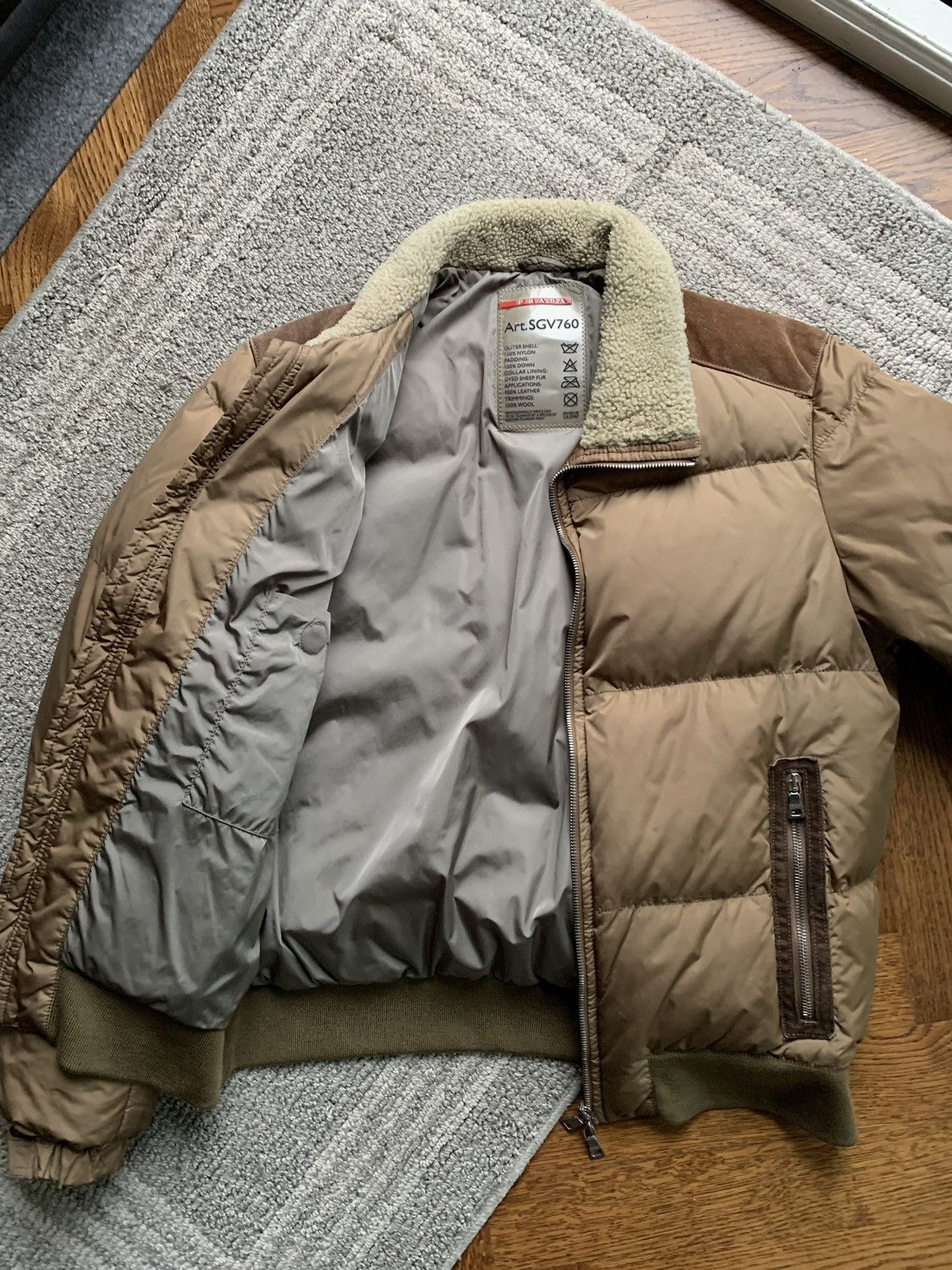 Prada Prada Jacket SGV760 Down Bomber Winter Coat Shearling Linea Size US M / EU 48-50 / 2 - 7 Thumbnail