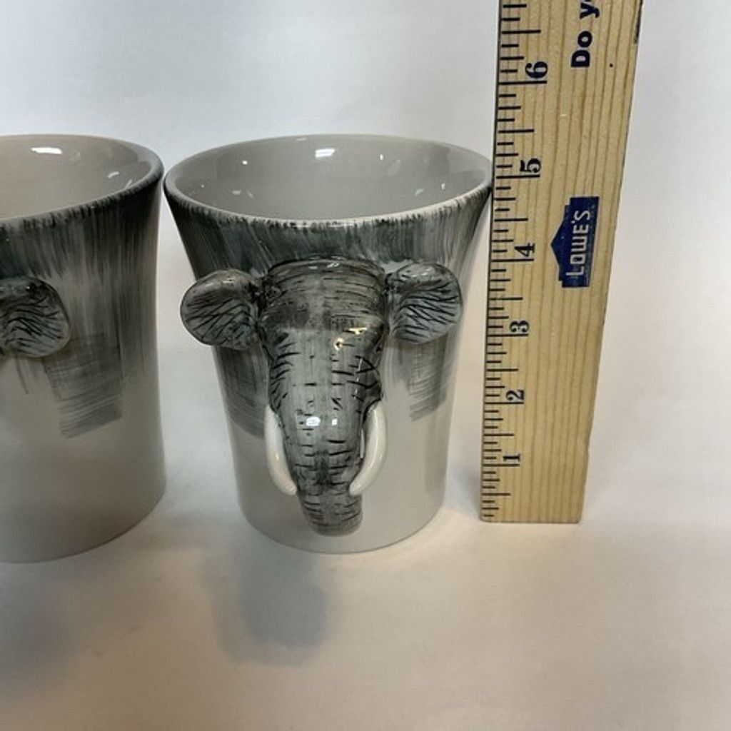 Other Pier 1 Imports Hand Painted Figural Elephant Coffee Mug Cup Size ONE SIZE - 3 Thumbnail