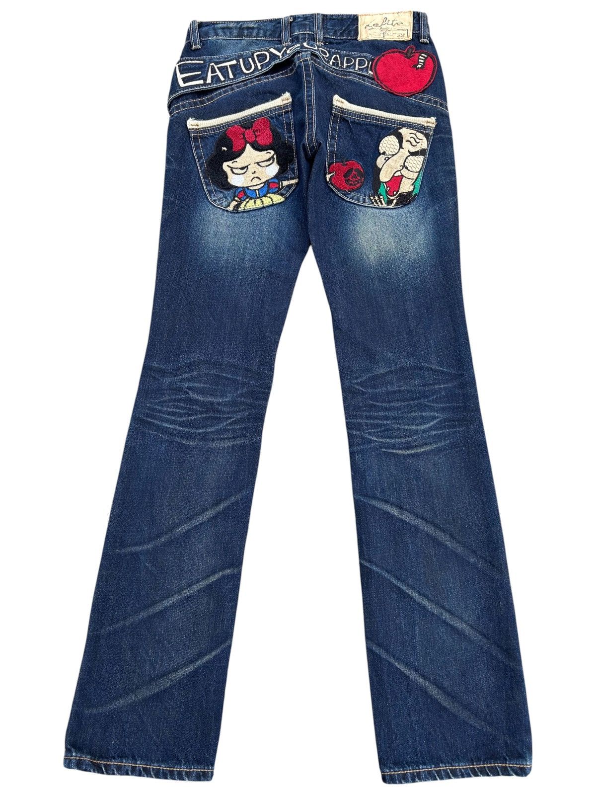Kapital YOSHITOMO NARA LOLITA EXOTIC DISTRESSED DENIM JEANS Size US 29 - 1 Thumbnail