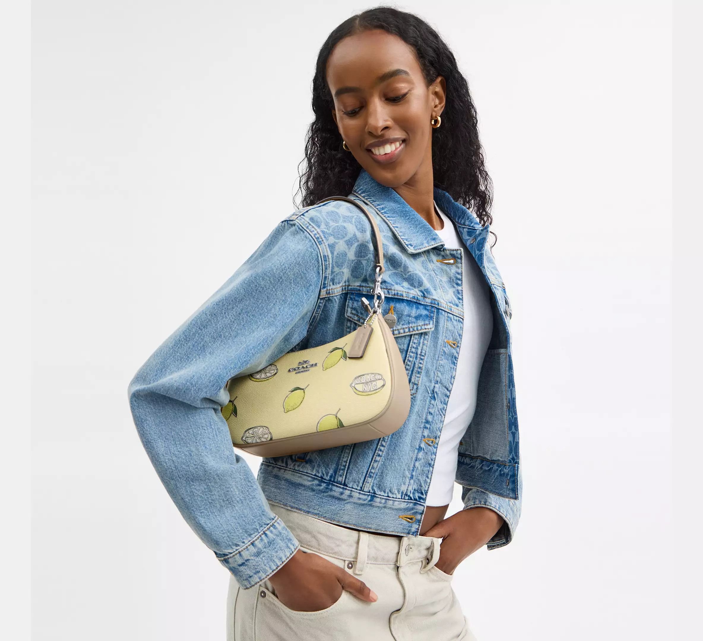 Coach Teri Shoulder Bag With Lemon Print CBA53 Size ONE SIZE - 3 Thumbnail