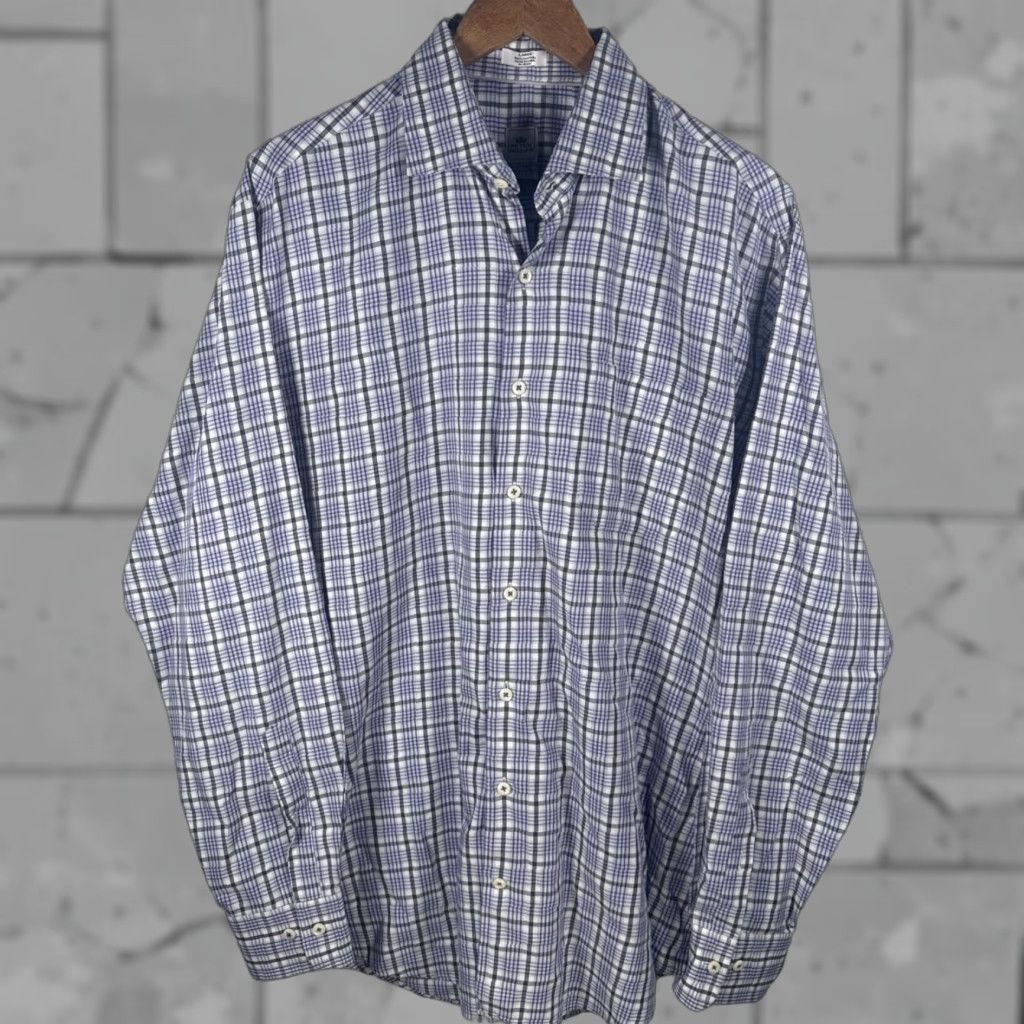 Peter Millar Peter Millar Blue Plaid Button-Up Shirt Mens Size L Size US L / EU 52-54 / 3 - 1 Thumbnail