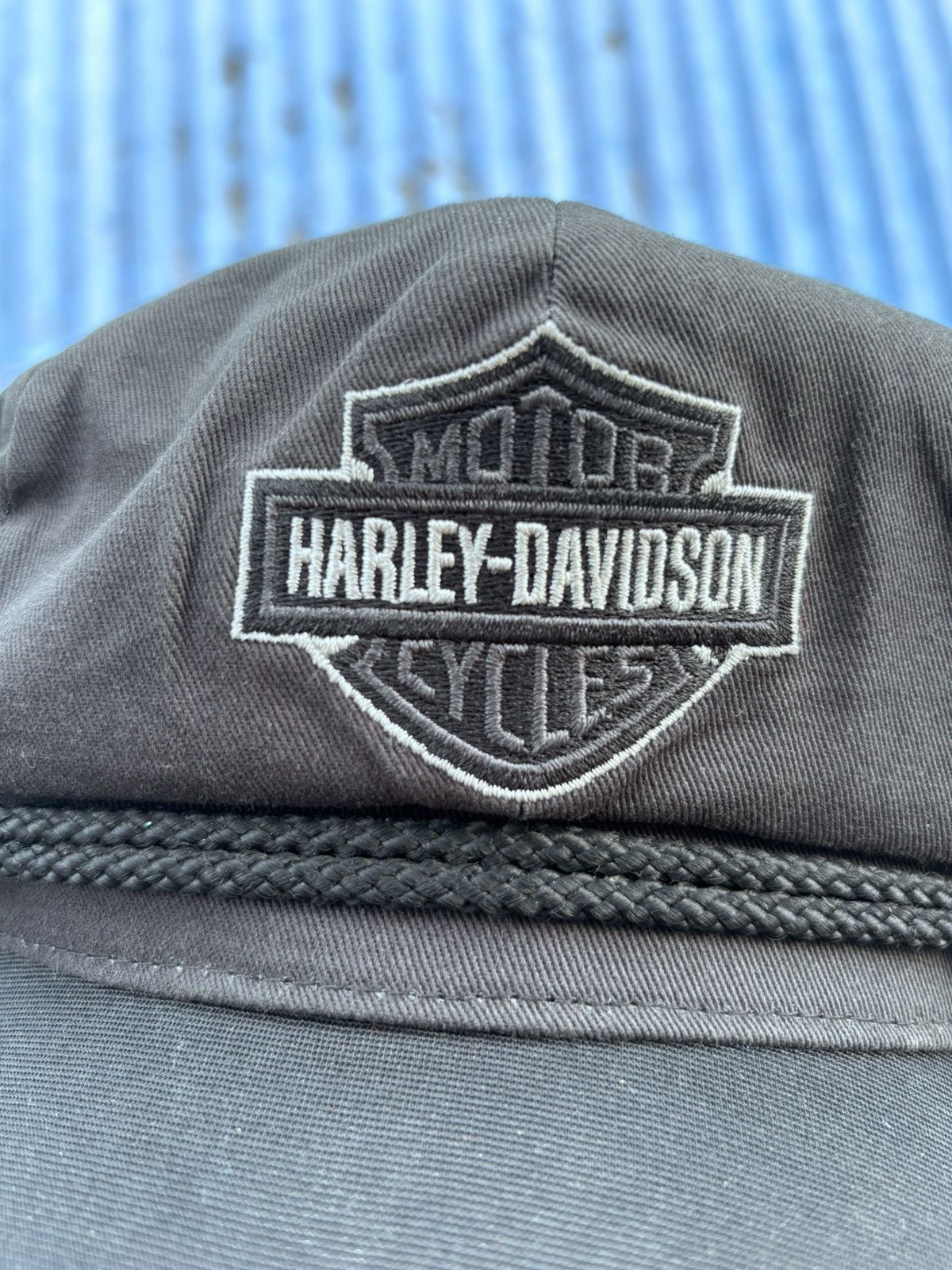 Harley Davidson vtg harley davidson newsboy cabbie black cap Size ONE SIZE - 2 Thumbnail