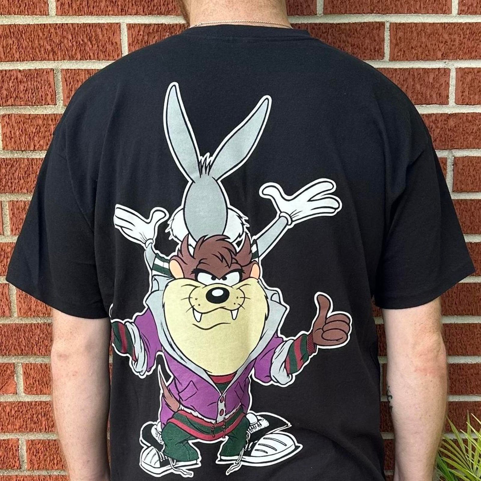 Warner Bros Vintage 1994 looney tunes bugs and taz double sided shirt Size US XXL / EU 58 / 5 - 5 Thumbnail