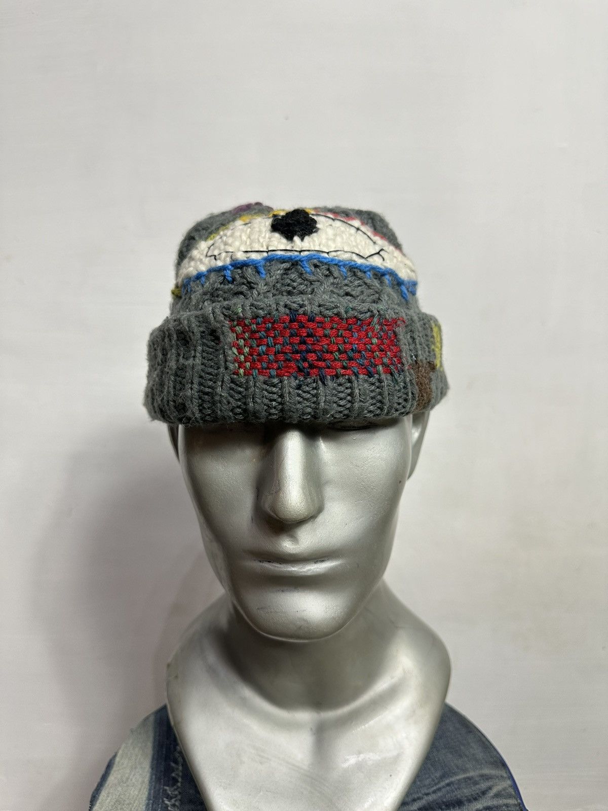 Handmade Custom Made Nice Design Art Knitted Eye Beanie Hats Size ONE SIZE - 2 Thumbnail