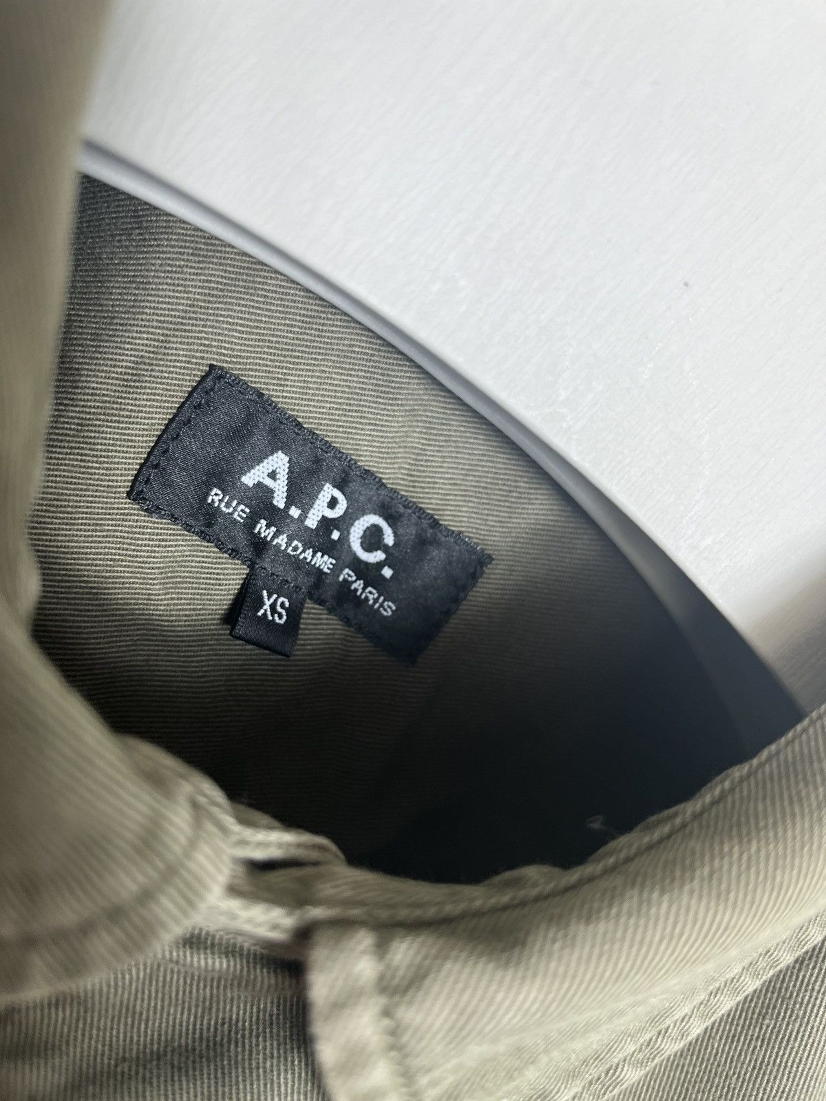 A.P.C. apc shirt dress button up cargo pockets mens green khaki Size US XS / EU 42 / 0 - 5 Thumbnail