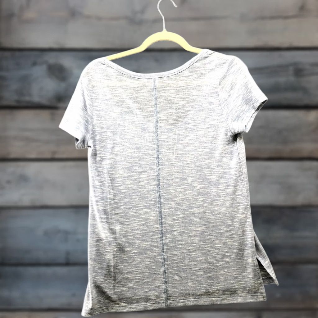 Express Express Knit T Shirt Womens S Blue Heather Short Sleeve Round Neck Pullover Casual Knit Size S / US 4 / IT 40 - 1 Thumbnail