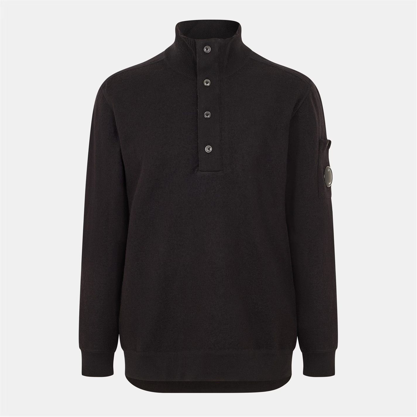 C.P. Company o1g2r1mq0426 Crew Neck Jumper in Black Size US L / EU 52-54 / 3 - 1 Thumbnail