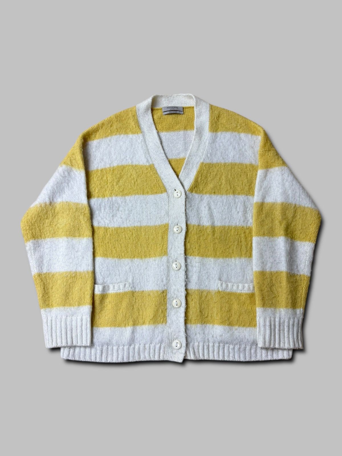 Allsaints All Saints Lou Cardigan Italian Yarn Wool Blend Sweater Size M / US 6-8 / IT 42-44 - 1 Thumbnail