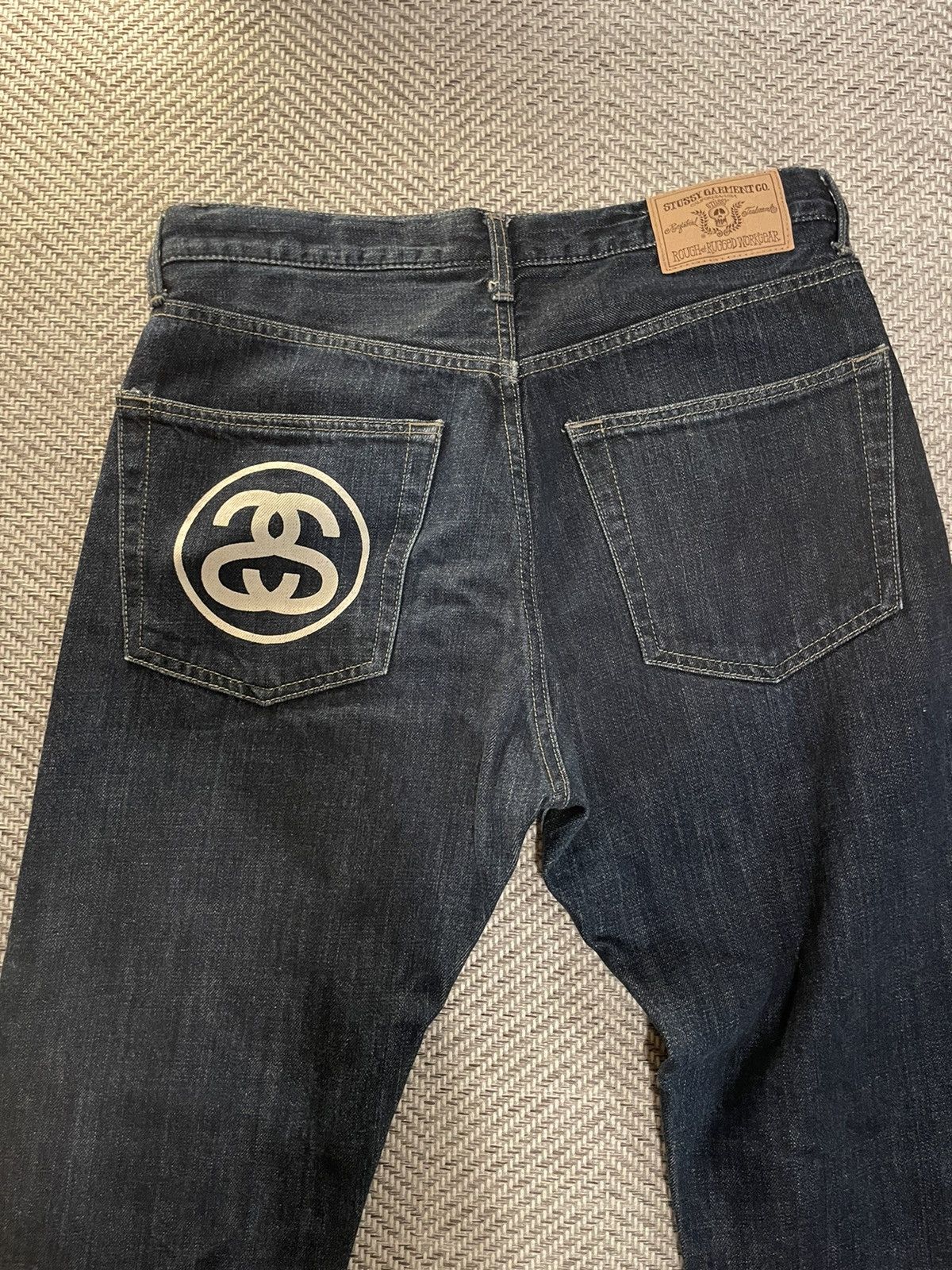 STUSSY DENIM WAHSED USED PANTS DOUBLE S
