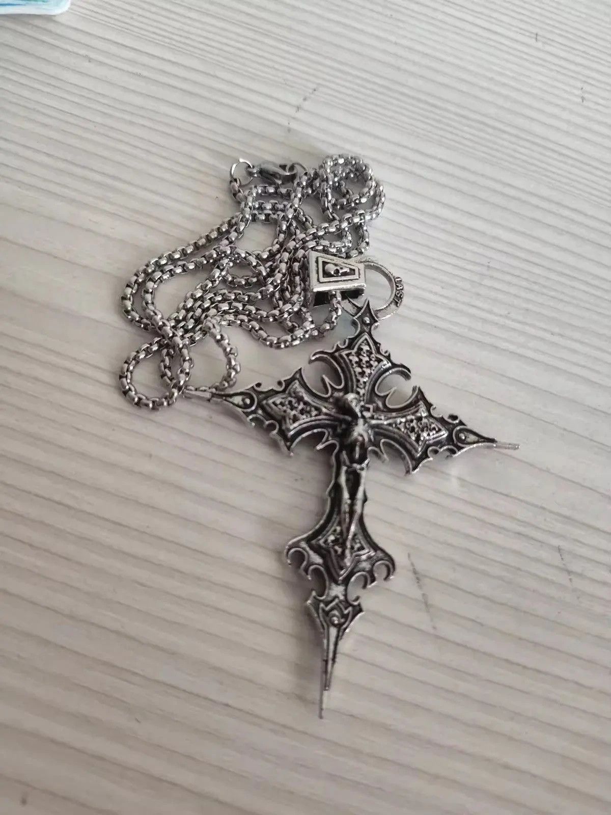 Japanese Brand Gothic Skeleton Cross Necklace Size ONE SIZE - 1 Thumbnail
