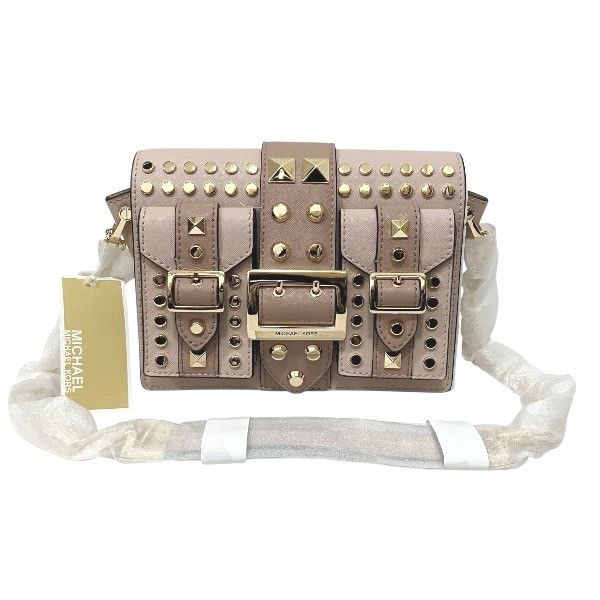 Michael Kors Michael Kors Studs Chain Shoulder Bag Leather Shoulder Bag 30S0G0Ym8T in Black, Women's