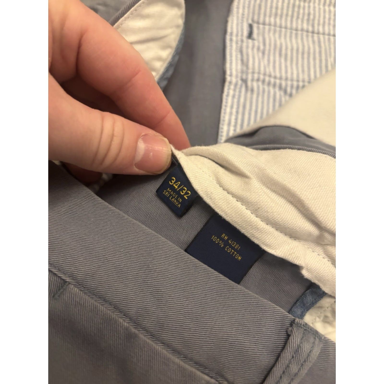Polo Ralph Lauren VINTAGE Polo Ralph Lauren Classic Fit Pants Men 34x32 Blue Chino Cotton F5 Size US S / EU 44-46 / 1 - 5 Thumbnail