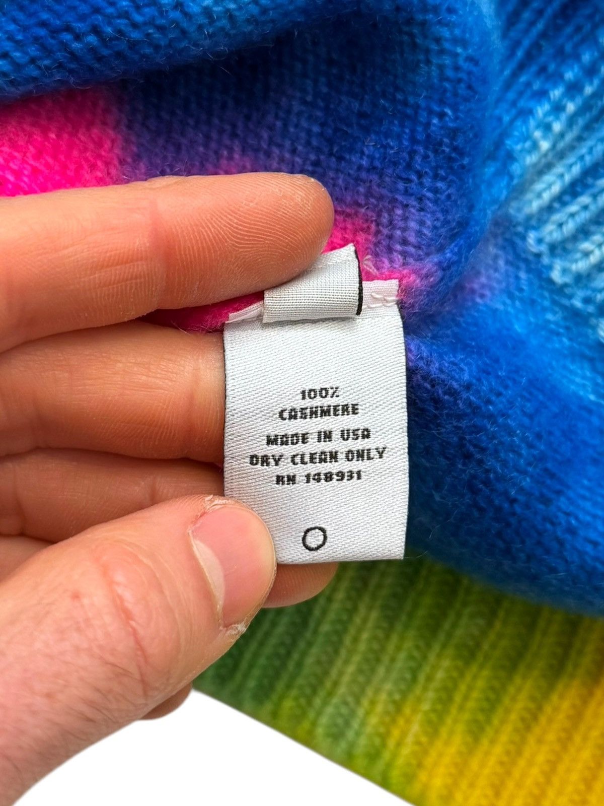 The Elder Statesman Cashmere Tie-dye Rainbow Gradient Knit Sweater Size US XL / EU 56 / 4 - 7 Thumbnail