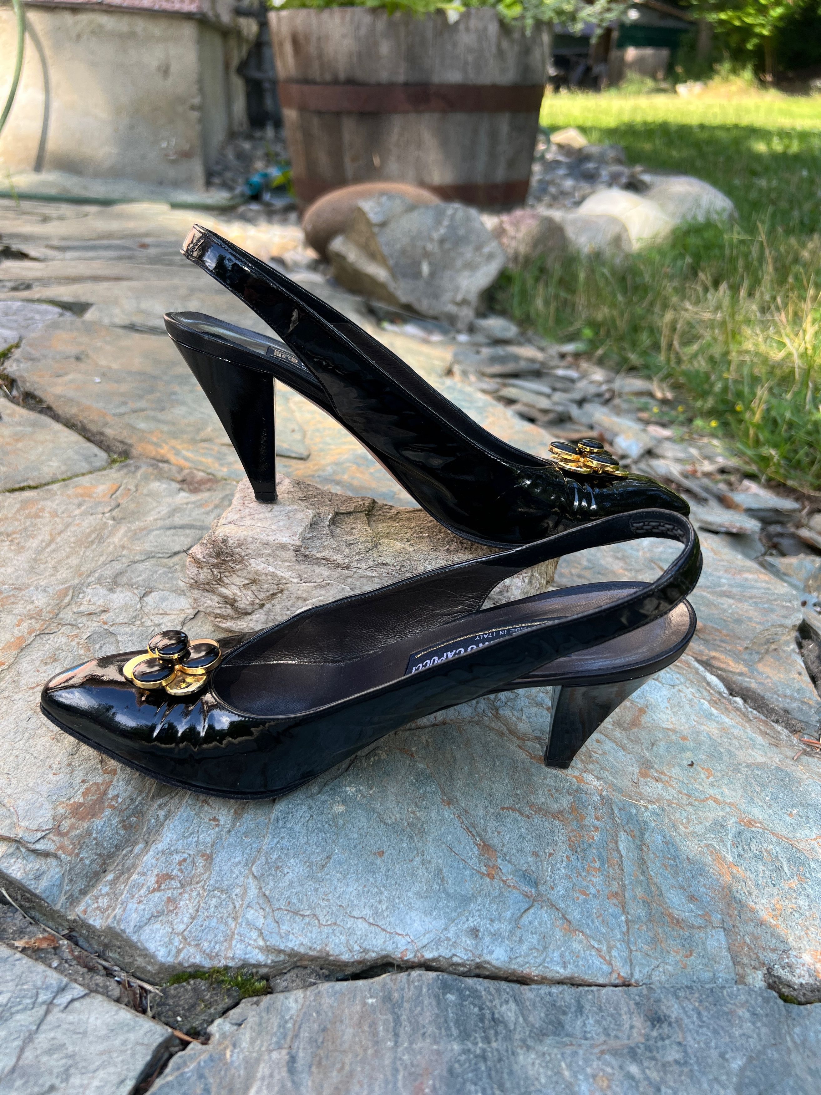 Other Vintage 70s Sling Back Heels Size US 7.5 / IT 37.5 - 7 Thumbnail