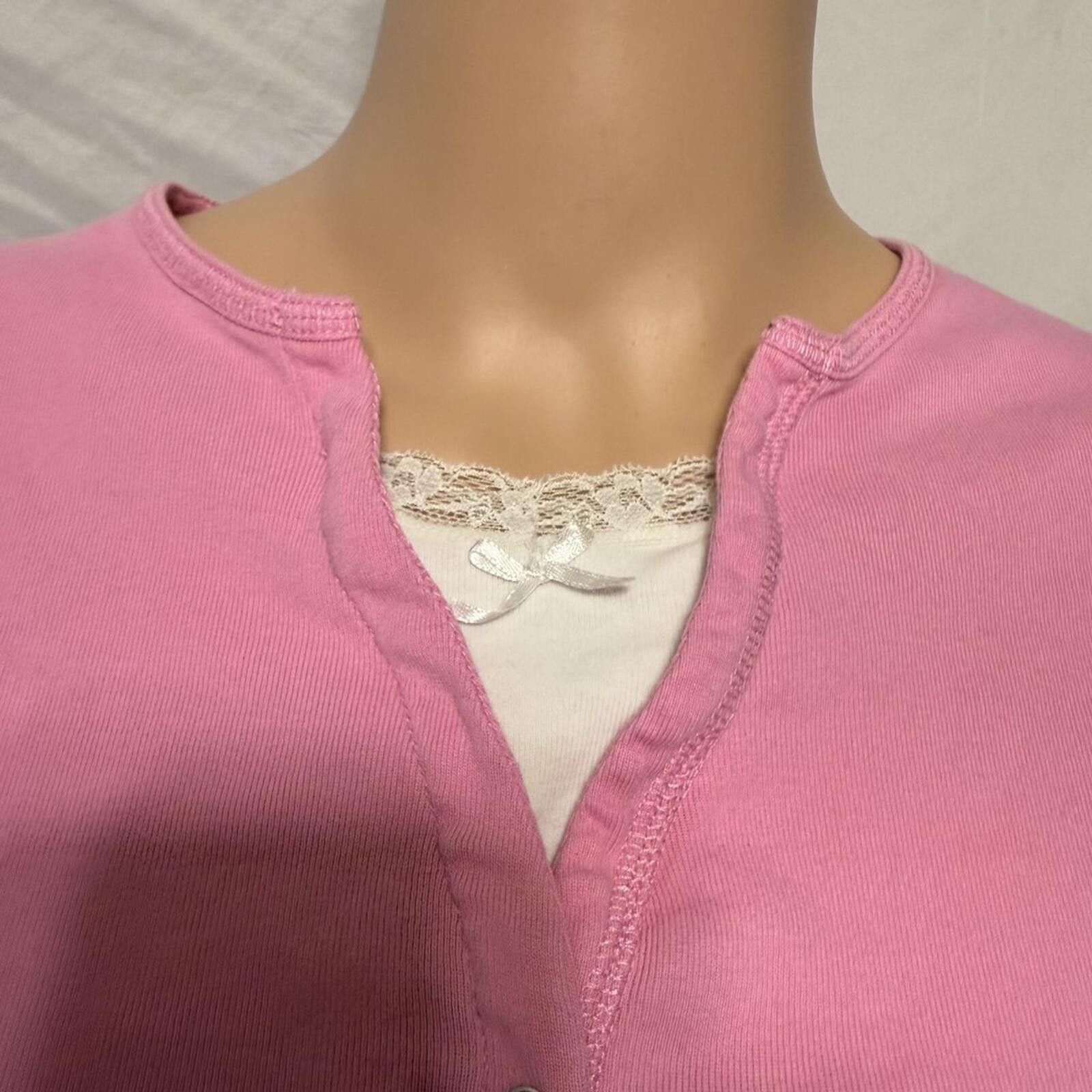 Other Women's Pink Shirt With Lace Detail Size S / US 4 / IT 40 - 1 Thumbnail
