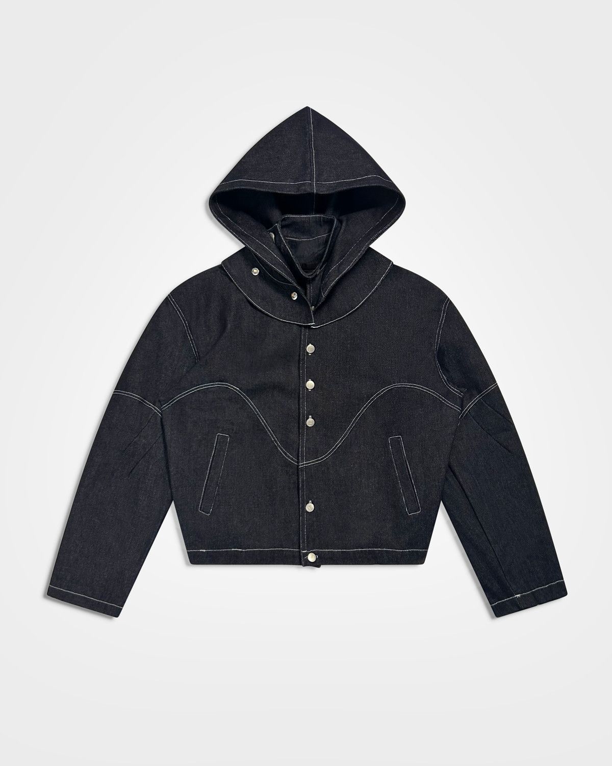 Lueder Lueder, SS25 Raw Denim Hooded Ranger Jacket Size US L / EU 52-54 / 3 - 1 Thumbnail